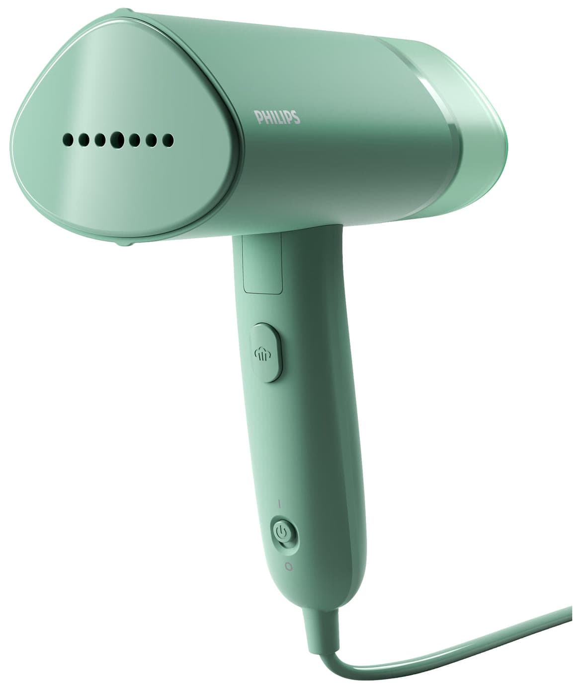 Rozprasowuje koszulę na wieszaku w pół minuty.